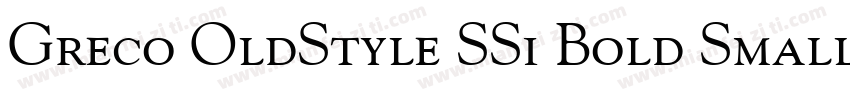 Greco OldStyle SSi Bold Small Caps字体转换